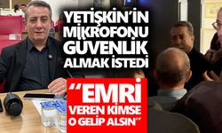 Büyükşehir Meclisi’nde mikrofon gerginliği! Yetişkin’in mikrofonu güvenlik almak istedi