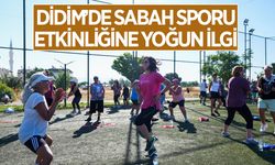 Didim'de sabah sporu etkinliğine vatandaşlardan yoğun ilgi