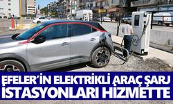 Efeler’in elektrikli araç şarj istasyonları hizmette