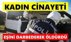 Kadın cinayeti: Eşini darbederek öldürdü
