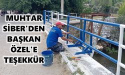 Muhtar Siber'den Başkan Özel'e teşekkür