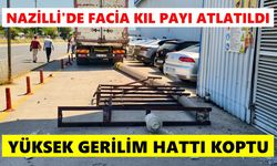 Nazilli'de facia kıl payı atlatıldı: Yüksek gerilim hattı koptu