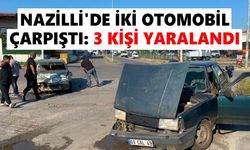 Nazilli'de iki otomobil çarpıştı: 3 kişi yaralandı