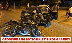 Nazilli'de korkunç kaza: Otomobile iki motosiklet birden çarptı