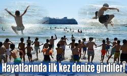 1500 kilometre yol geldiler, ilk kez denizi Kuşadası'nda gördüler