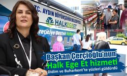 Akbük ve Buharkent'te Mobil Halk Ege Et kuyruğu
