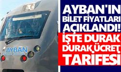 AYBAN'ın bilet fiyatları açıklandı! İşte durak durak ücret tarifesi