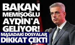 Bakan Memişoğlu Aydın'a geliyor! Masadaki dosyalar dikkat çekti