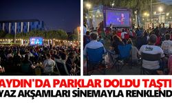 Aydın'da parklar doldu taştı! Yaz akşamları sinemayla renklendi