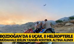 Bozdoğan’da 6 uçak, 8 helikopterle müdahale edilen yangın kontrol altına alındı