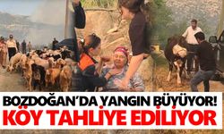 Bozdoğan’da yangın büyüyor! Köy tahliye ediliyor