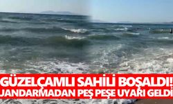 Güzelçamlı Sahili boşaldı! Jandarmadan peş peşe uyarı geldi