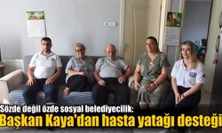 İncirliova Belediyesi'nden iki aileye hasta yatağı desteği