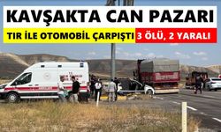 Kavşakta can pazarı! Tır ile otomobil çarpıştı: 3 ölü, 2 yaralı