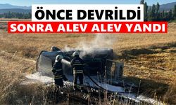 Kazadan kurtuldular, alevlerle karşı karşıya kaldılar