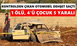 Kontrolden çıkan otomobil can aldı: 1 ölü, 4'ü çocuk 5 yaralı