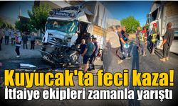 Kuyucak'ta yürekleri ağza getiren kaza!