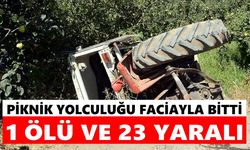 Piknik yolculuğu faciayla bitti: 1 ölü, 23 yaralı