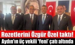 Rozetlerini bizzat Özgür Özel taktı! Aydın'ın üç vekili ‘Yeni’ çatı altında