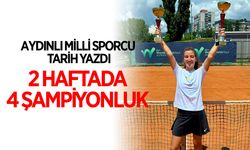 Aydınlı milli tenisçi 2 haftada 4 şampiyonluk yaşadı