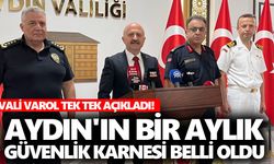Vali Varol tek tek açıkladı! Aydın'ın bir aylık güvenlik karnesi belli oldu