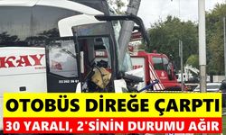 Yolcu otobüsü ile otomobil çarpıştı! 2'si ağır 30 yaralı