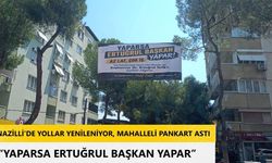 Nazilli’de yollar yenileniyor, mahalleli pankart astı