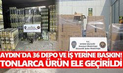 Aydın’da 36 depo ve iş yerine baskın! Tonlarca tağşiş ürün ele geçirildi
