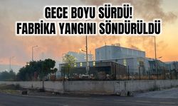 Aydın'da gece boyu süren fabrika yangını söndürüldü