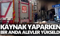 Aydın’da korkutan yangın! Kaynak yaparken bir anda alev aldı