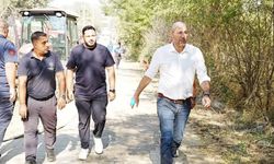 Germencik’te lojman arazisinde yangın paniği