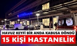 Havuz keyfi bir anda kabusa döndü: 15 kişi hastanelik