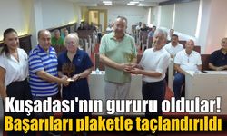 Kuşadası'nın gururu oldular! Başarıları plaketle taçlandırıldı
