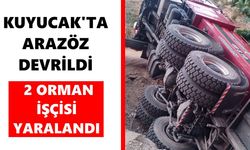 Kuyucak’ta arazöz devrildi: 2 orman işçisi yaralandı