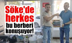Söke'de berberden yürek ısıtan hareket!