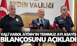 Vali Varol Aydın’ın temmuz ayı asayiş bilançosunu açıkladı