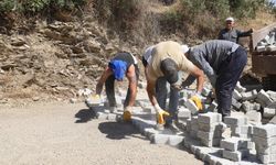Apaklar ve Yaylapınar'da yol çalışması