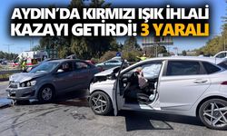 Aydın’da kırmızı ışık ihlali kazayı getirdi! 3 yaralı