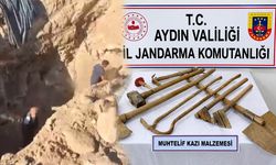 Aydın'da serada kaçak kazı yapan 6 kişi suçüstü yakalandı