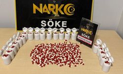 Söke ve Kuşadası’nda 3 adrese baskın! Binlerce hap ele geçirildi