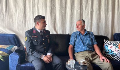 Karpuzlu jandarmasından Kıbrıs gazilerine anlamlı ziyaret