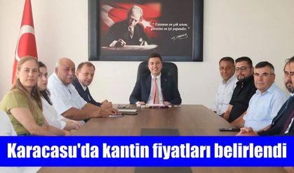 Karacasu'da kantin fiyatları belirlendi