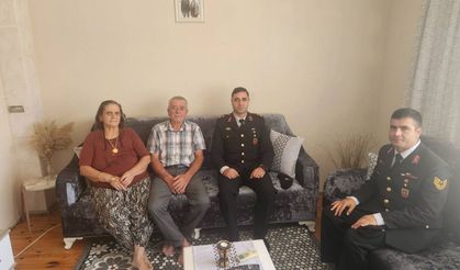 Karpuzlu’da jandarmadan Kıbrıs gazilerine anlamlı ziyaret