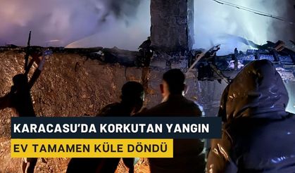 Karacasu’da korkutan yangın: Ev tamamen küle döndü