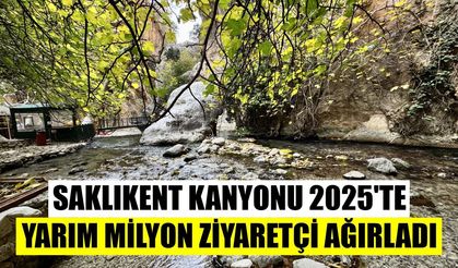Saklıkent Kanyonu 2025'te yarım milyon ziyaretçi ağırladı