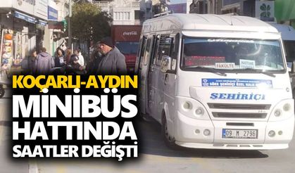 Koçarlı-Aydın minibüs hattında saatler değişti