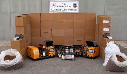 Efeler’de kaçak sigara fabrikasına baskın: Binlerce makaron ele geçirildi