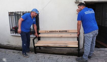 Bozdoğan Belediyesi banklarını kendi üretiyor
