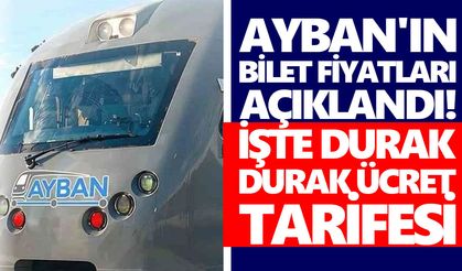 AYBAN'ın bilet fiyatları açıklandı! İşte durak durak ücret tarifesi