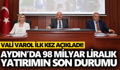 Vali Varol ilk kez açıkladı! Aydın’da 98 milyar liralık yatırımın son durumu